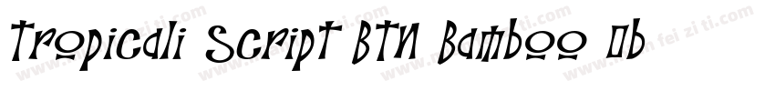 Tropicali Script BTN Bamboo Oblique字体转换